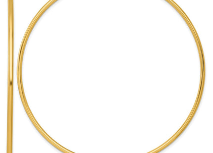 14k Polished 2.0 x Tube C-Hoop Post Earrings (Style TF2514)