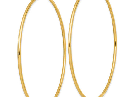 14k Polished 2.0 x Tube C-Hoop Post Earrings (Style TF2515)