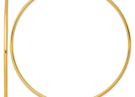 14k Polished 2.0 x Tube C-Hoop Post Earrings (Style TF2515)