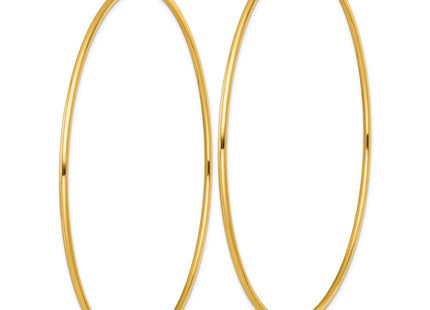 14k Polished 2.0 x Tube C-Hoop Post Earrings (Style TF2516)