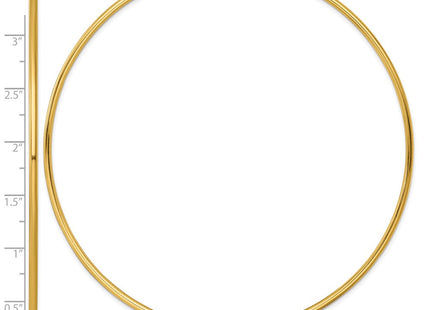 14k Polished 2.0 x Tube C-Hoop Post Earrings (Style TF2516)