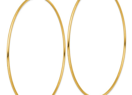 14k Polished 2.0 x Tube C-Hoop Post Earrings (Style TF2517)