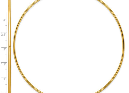 14k Polished 2.0 x Tube C-Hoop Post Earrings (Style TF2517)