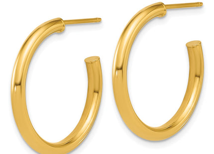 14K gold hoop earrings, alternate view