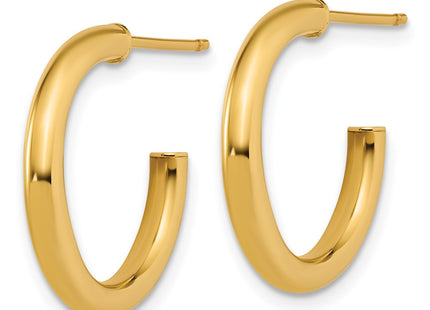 14K gold hoop earrings, alternate view