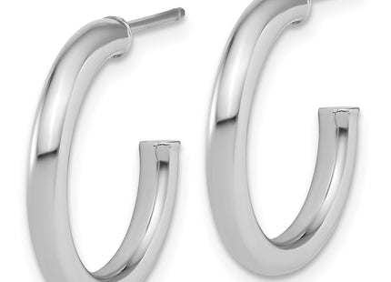 14K white gold hoop earrings, alternate view