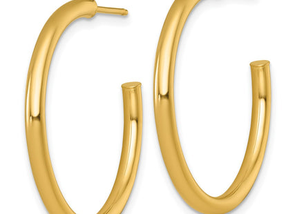 14K gold hoop earrings, alternate view