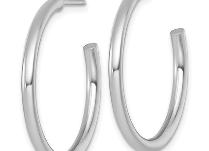 14K white gold hoop earrings, alternate view
