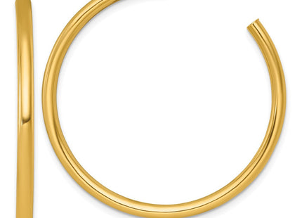 14k Polished 2.5 x Tube C-Hoop Post Earrings (Style TF2522)