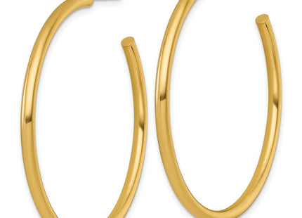 14K gold hoop earrings, alternate view