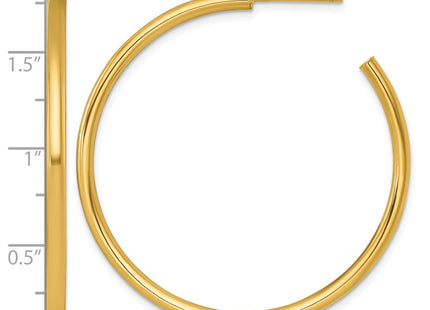 14K gold hoop earrings, another view