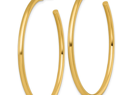 14K gold hoop earrings, alternate view