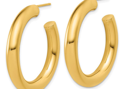 14K gold hoop earrings, alternate view