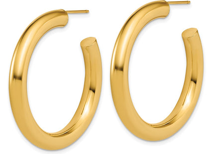 14K gold hoop earrings, alternate view