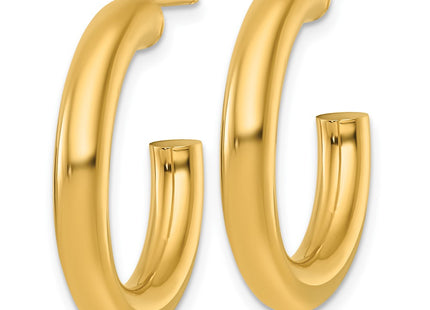 14K gold hoop earrings, alternate view