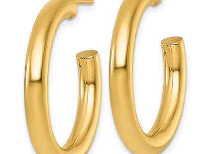 14K gold hoop earrings, alternate view
