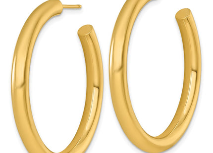 14K gold hoop earrings, alternate view