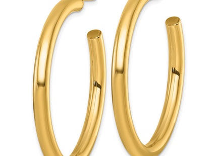 14K gold hoop earrings, alternate view