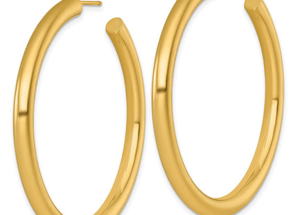14K gold hoop earrings, alternate view