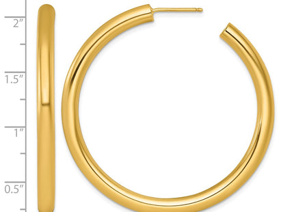 14K gold hoop earrings, another view