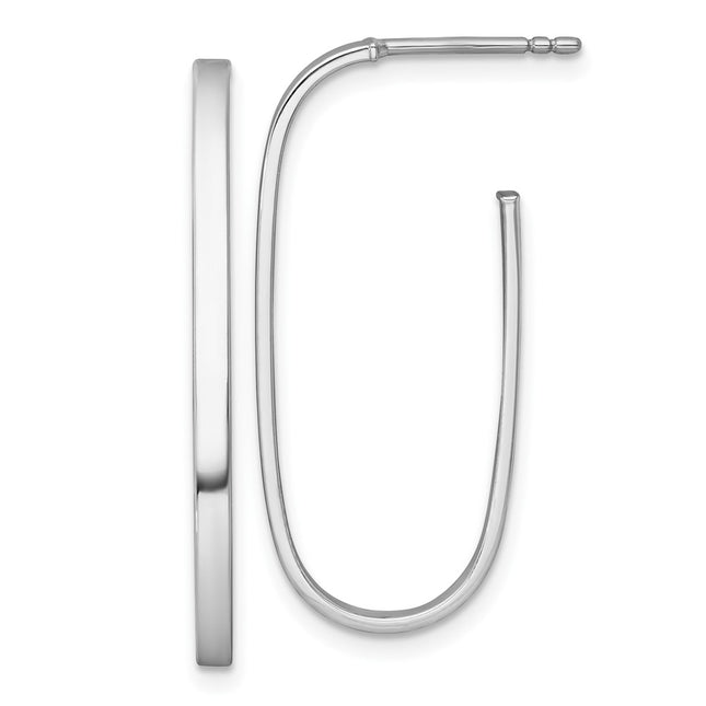 14k Yellow & Rhodium Earrings Style TF2545W - Classique Jewelry Inc.