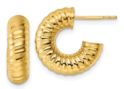 14k Yellow Gold Earrings Style TF2547 - Classique Jewelry Inc.