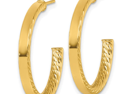 14K gold hoop earrings, alternate view