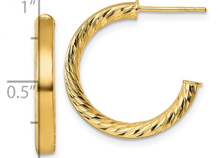 14k Yellow Gold Earrings Style TF2550 - Classique Jewelry Inc.