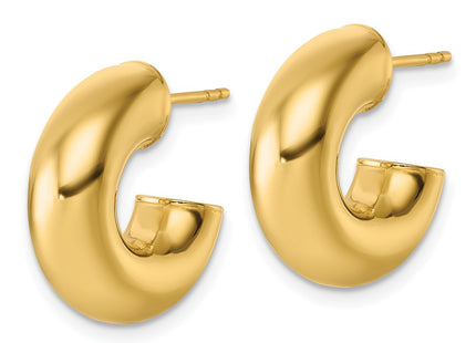 14K gold hoop earrings, alternate view