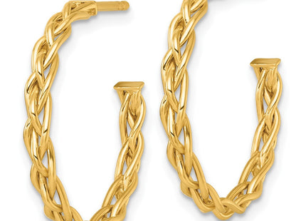 14K gold hoop earrings, alternate view