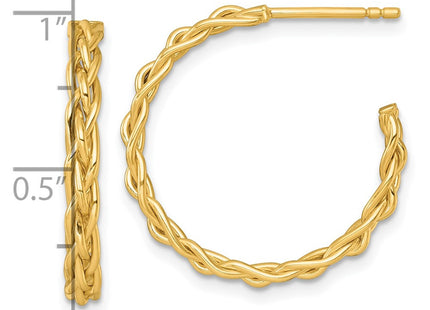 14k Yellow Gold Earrings Style TF2562 - Classique Jewelry Inc.