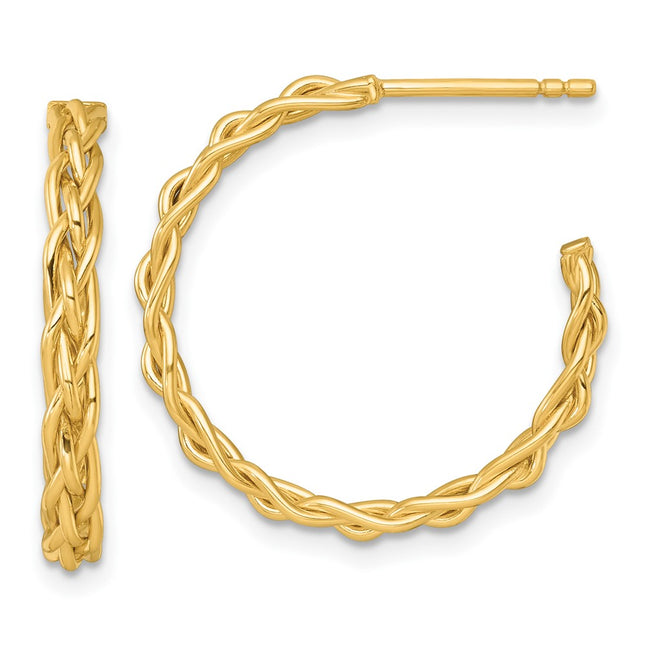 14k Yellow Gold Earrings Style TF2562 - Classique Jewelry Inc.