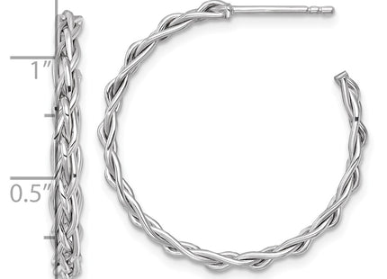 14k Yellow & Rhodium Earrings Style TF2563W - Classique Jewelry Inc.