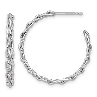 14k Yellow & Rhodium Earrings Style TF2563W - Classique Jewelry Inc.