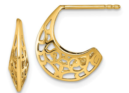 14k Yellow Gold Earrings Style TF2566 - Classique Jewelry Inc.