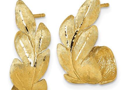 14K gold hoop earrings, alternate view