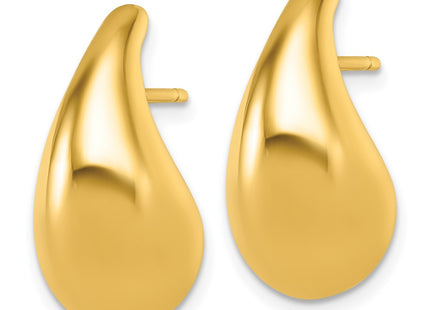 14K gold teardrop earrings, alternate view