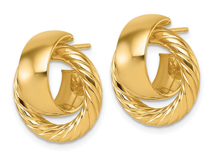 14k Yellow Gold Earrings Style TF2572 - Classique Jewelry Inc.
