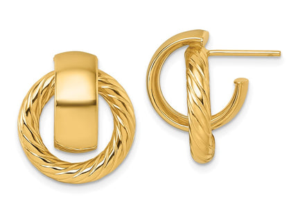 14k Yellow Gold Earrings Style TF2572 - Classique Jewelry Inc.