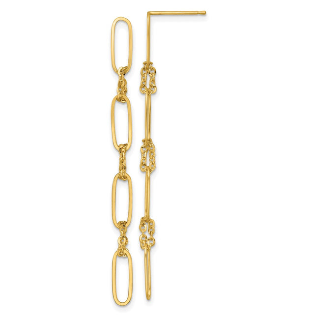 14k Yellow Gold Earrings Style TF2575 - Classique Jewelry Inc.