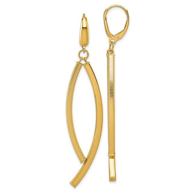 14k Yellow Gold Earrings Style TF2580 - Classique Jewelry Inc.