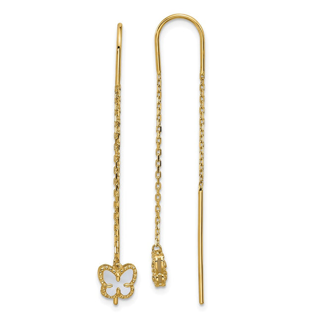 14k Yellow Gold Earrings Style TF2587 - Classique Jewelry Inc.