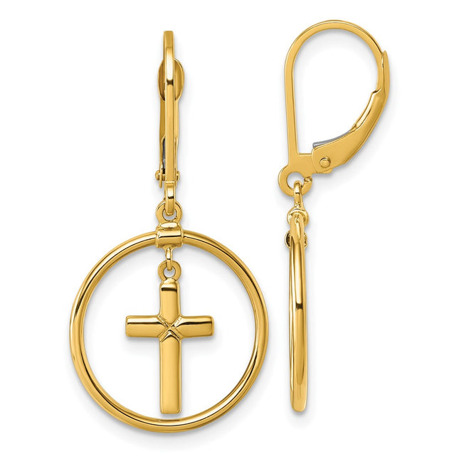 14k Yellow Gold Earrings Style TF2588 - Classique Jewelry Inc.