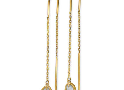 14k Yellow Gold Earrings Style TF2589 - Classique Jewelry Inc.