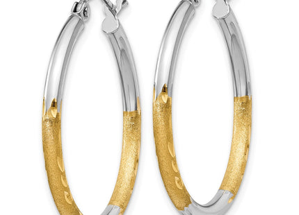 14K gold hoop earrings, alternate view