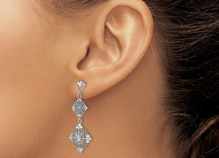14k White Gold Earrings Style TF392W - Classique Jewelry Inc.