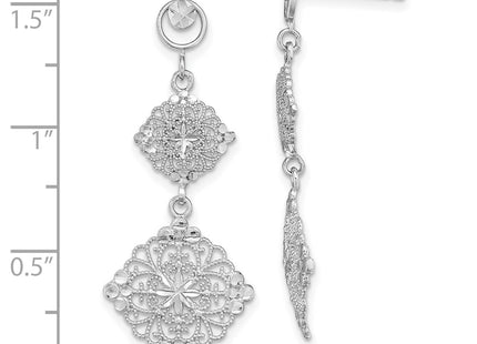 14k White Gold Earrings Style TF392W - Classique Jewelry Inc.