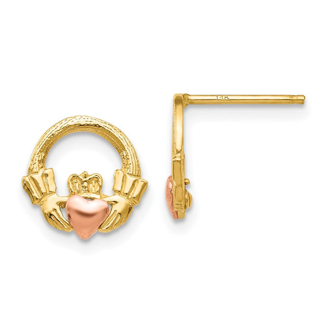 14k Two-tone Earrings Style TF397 - Classique Jewelry Inc.