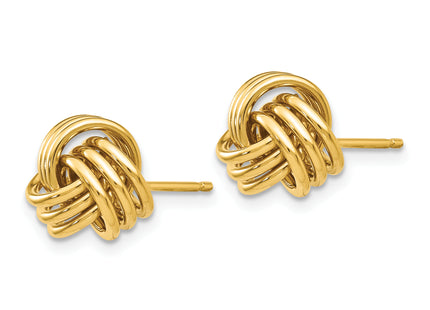 14k Polished Triple Knot Post Earrings