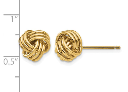 14k Polished Triple Knot Post Earrings